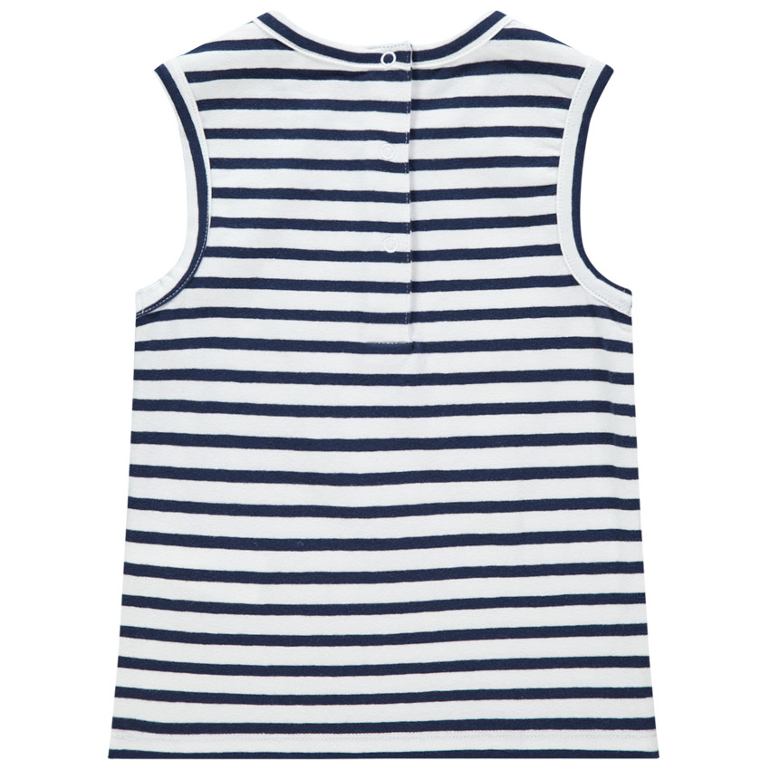 Débardeur en maille rayé motif crocodile pour bébé fille 