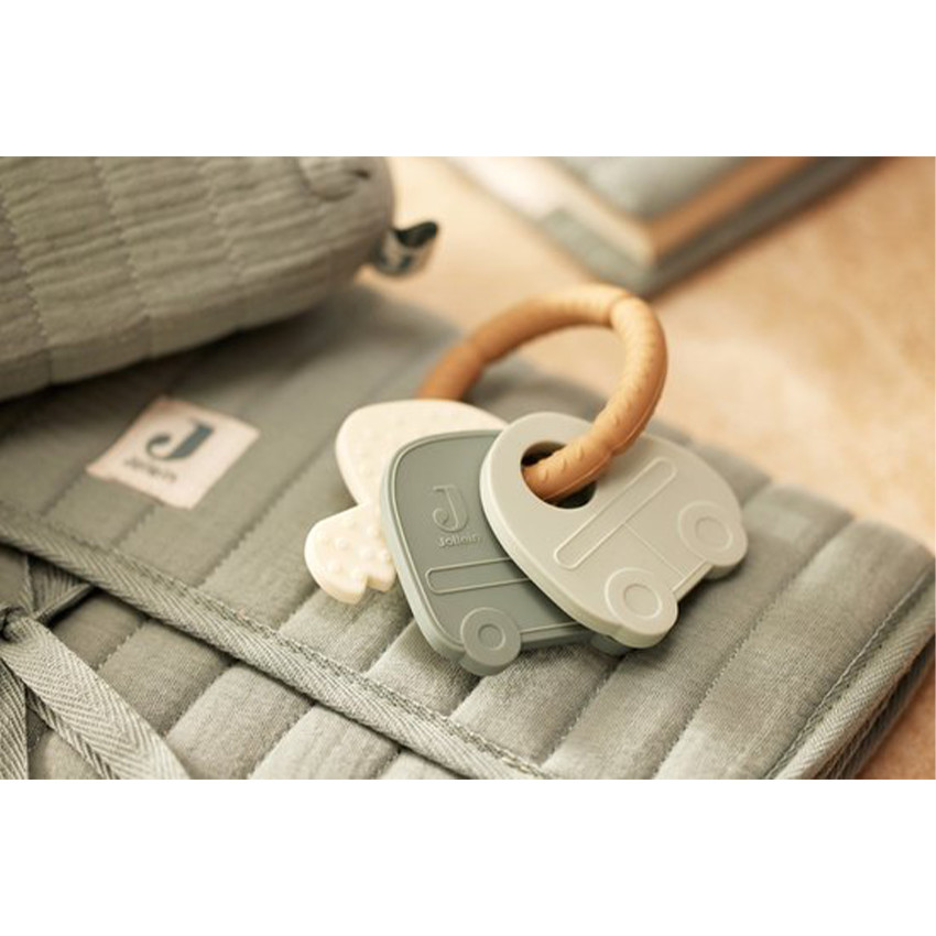 Anneau de dentition porte-clé On The Go Bleu 