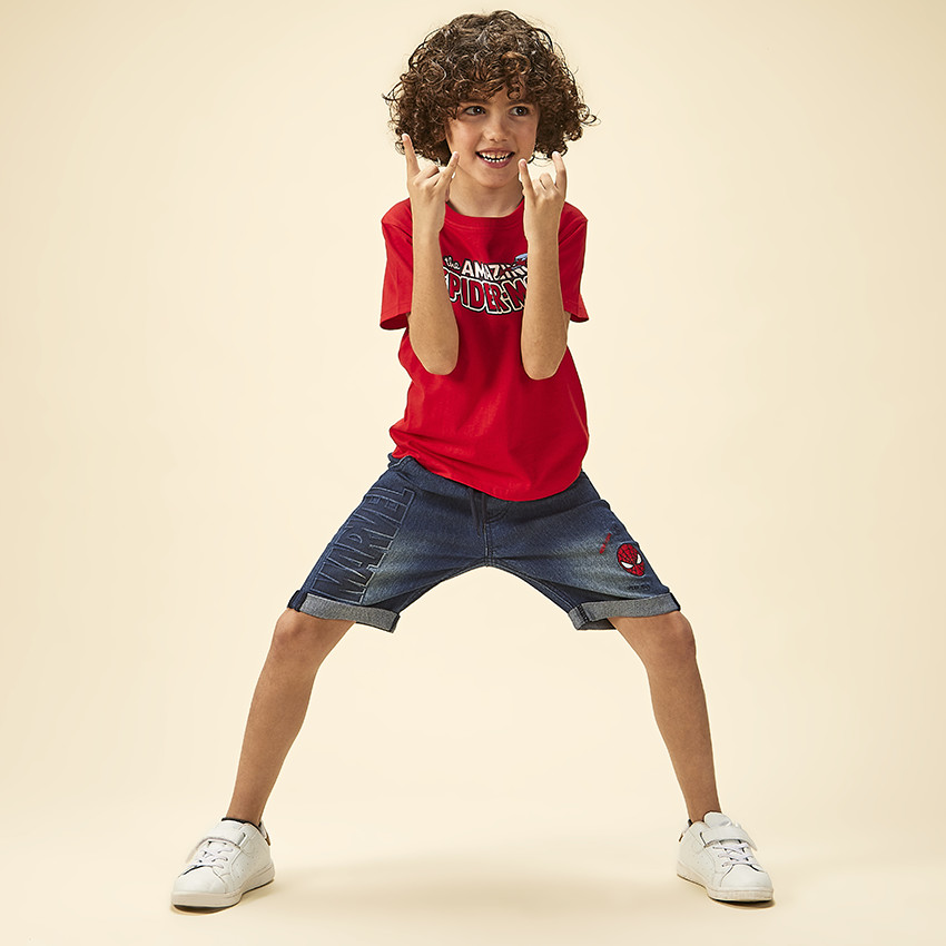 T-shirt manches courtes prints Spider-Man Marvel pour garçon 