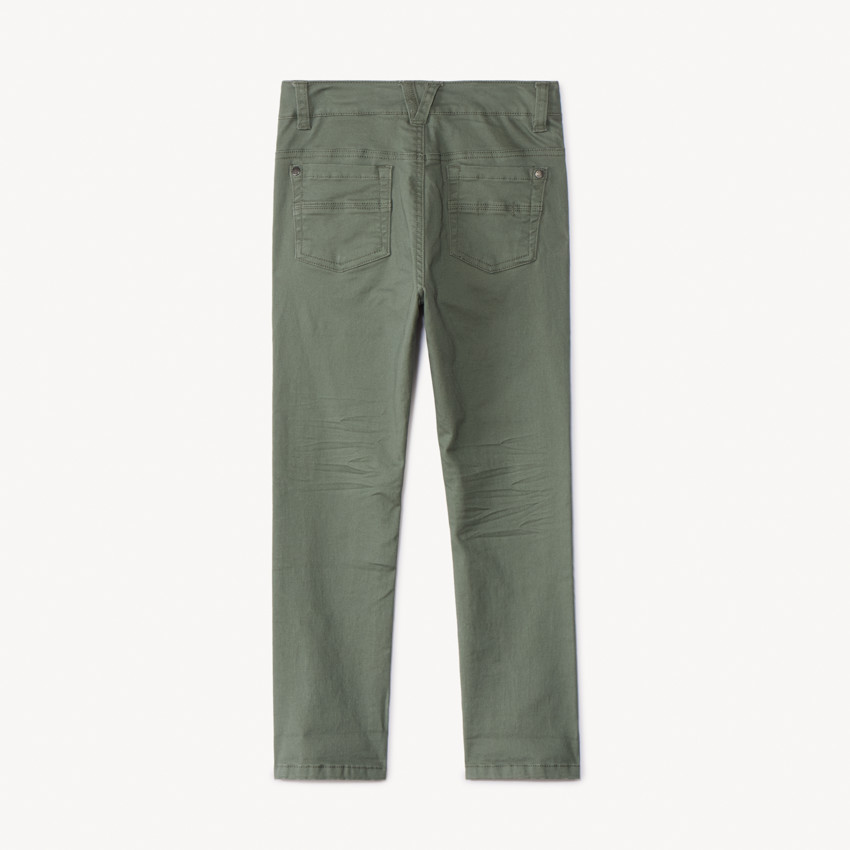 Pantalon en twill uni effet froissé pour garçon 