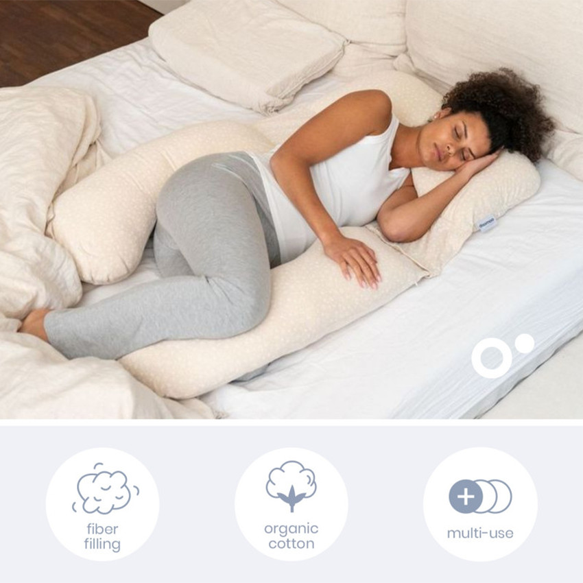 Coussin d'allaitement MAXXY mini fleurs sable 