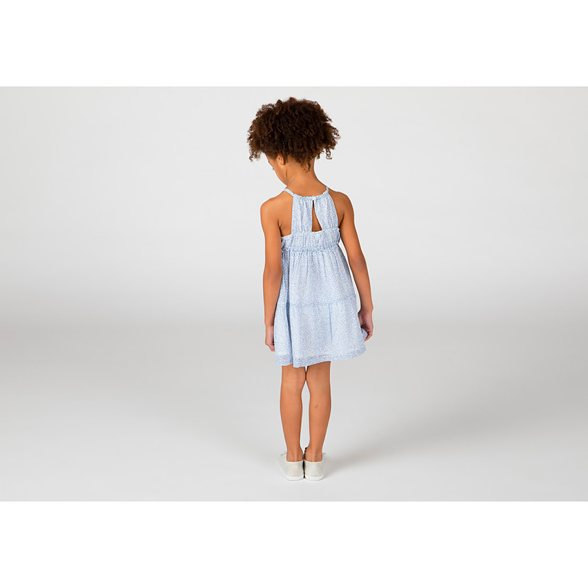 Robe courte imprimée avec dos fantaisie pour fille 