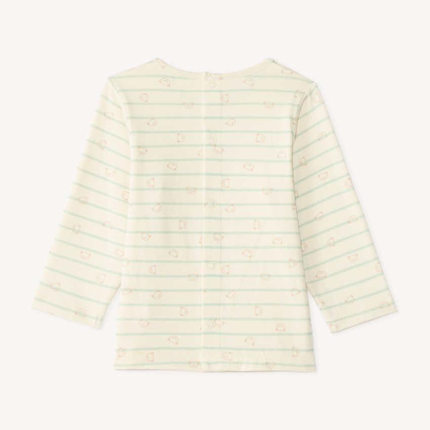 Ensemble bébé garçon salopette + t-shirt manches longues motif ourson 