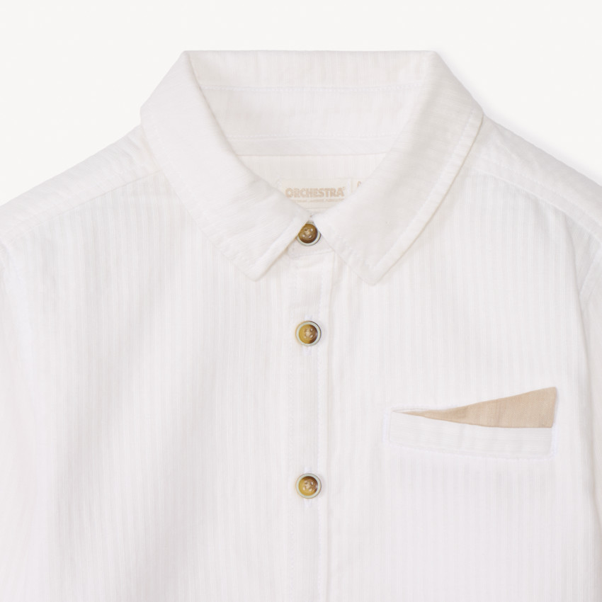 Chemise manches longues + nœud papillon pour garçon 