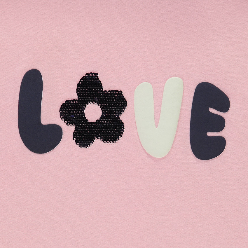 Ensemble jogging Love avec sweat à capuche pour fille 