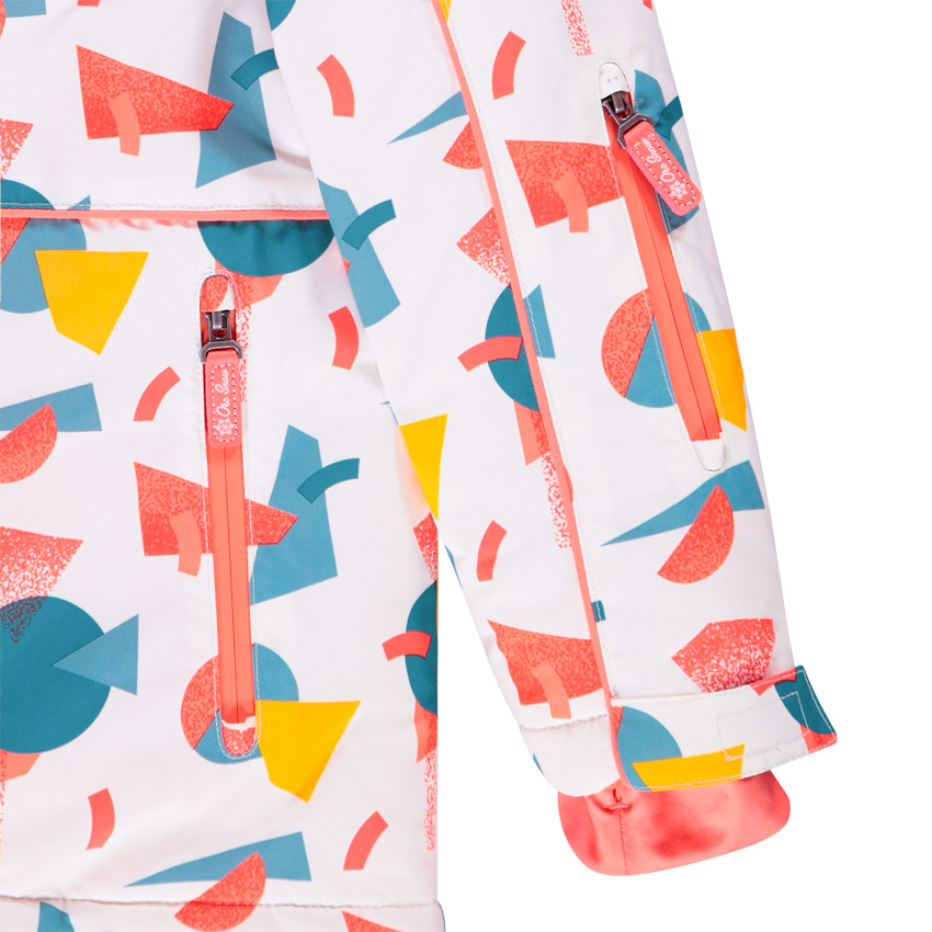 Blouson de ski pour fille à motif graphique 