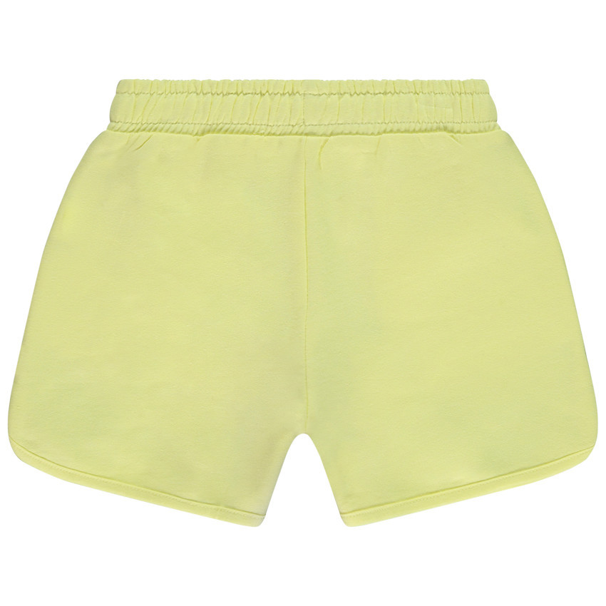 Short en molleton uni à cordon de serrage contrasté pour fille 