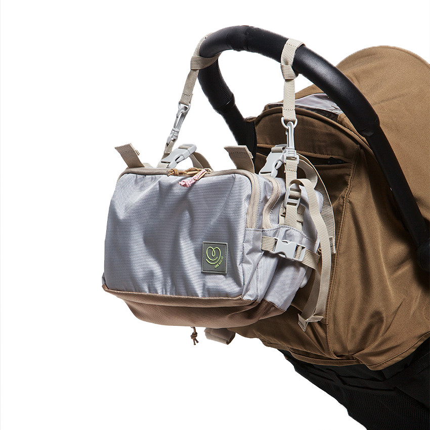 Sac à langer multifonction CaravanBag + Hip Seat Warm Silver