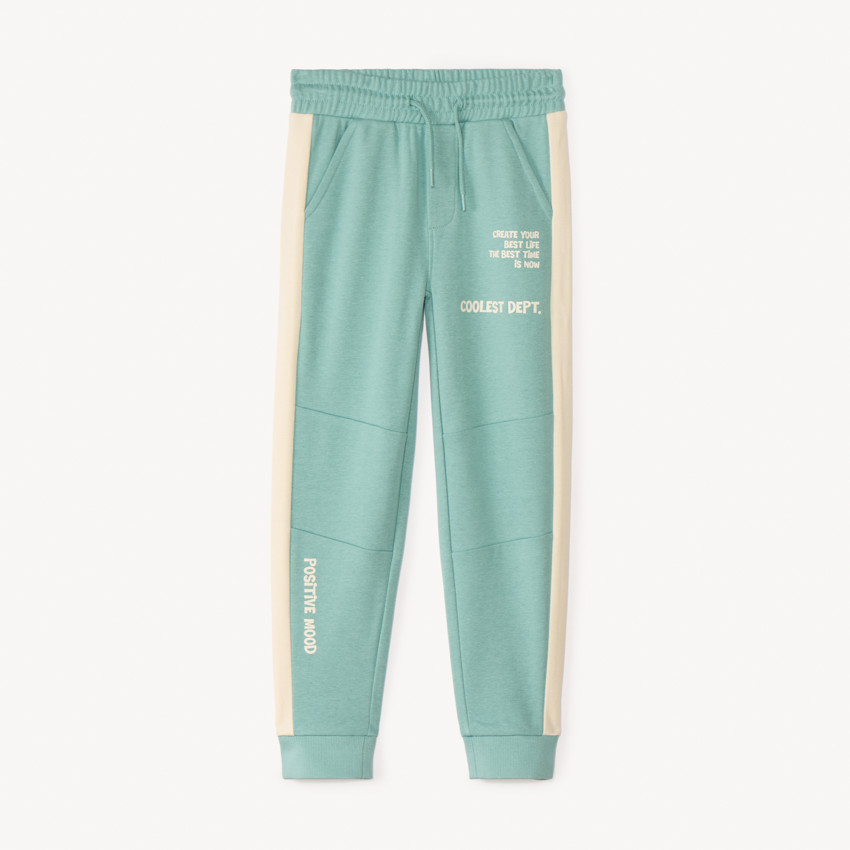 Jogging molleton printé à bandes pour garçon 