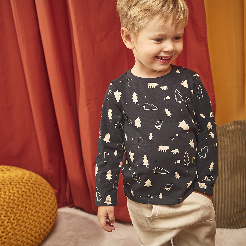 Ensemble 2 pièces imprimé forêt pour bébé garçon 