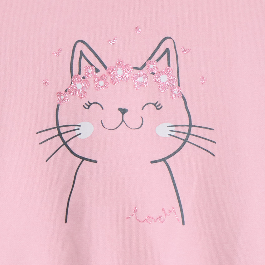 Sweat molleton oversize printé pour bébé fille 