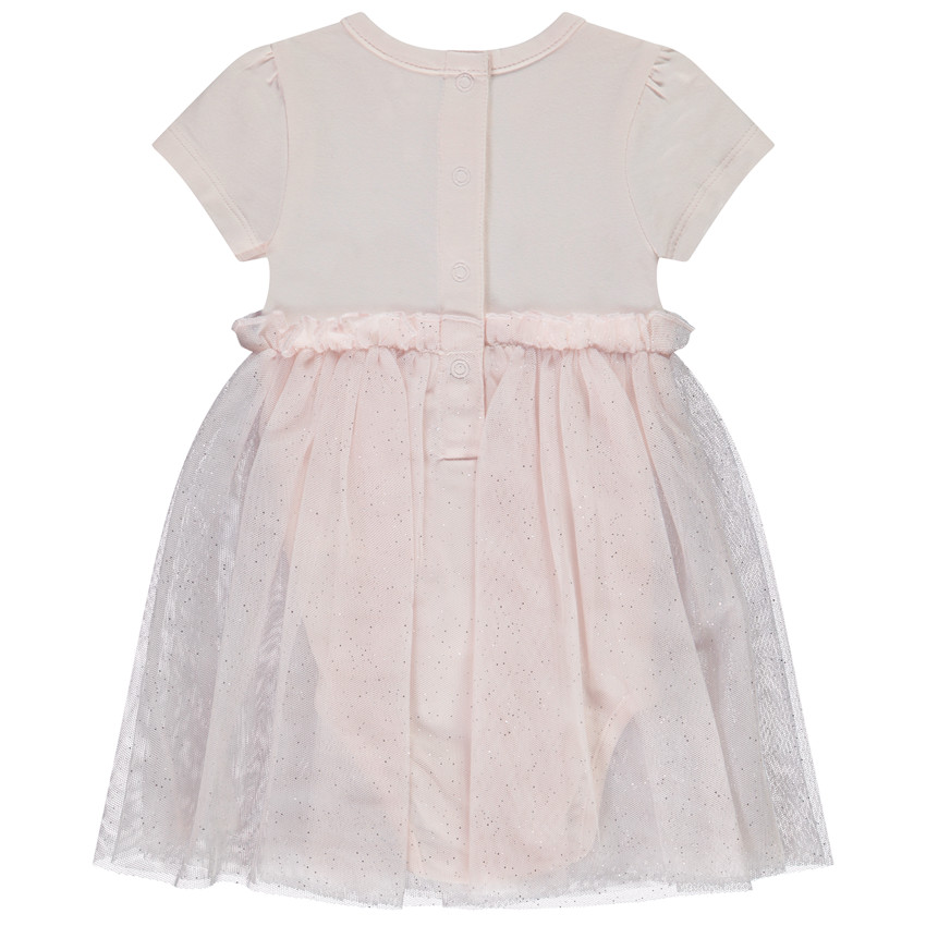 Robe de cérémonie effet 2 en 1 avec tulle pour bébé fille 