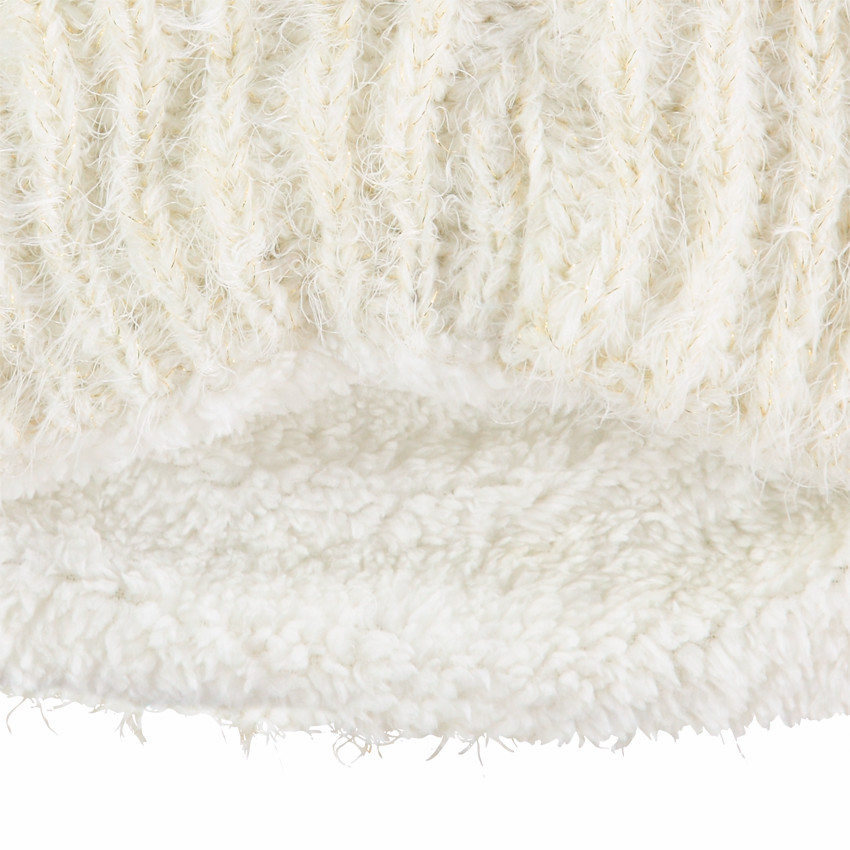 Snood en tricot effet fourrure avec doublure en sherpa 