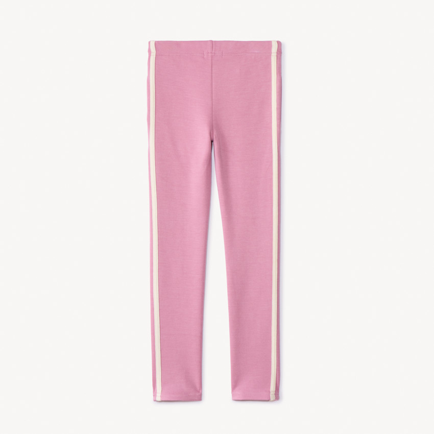 Caleçon uni en molleton et bandes contrastantes pour fille 