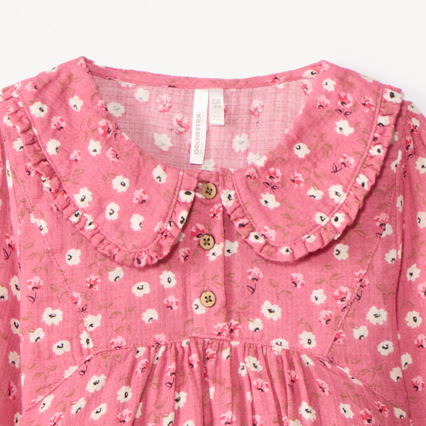 Ensemble 2 pièces avec tunique fleurie pour bébé fille 