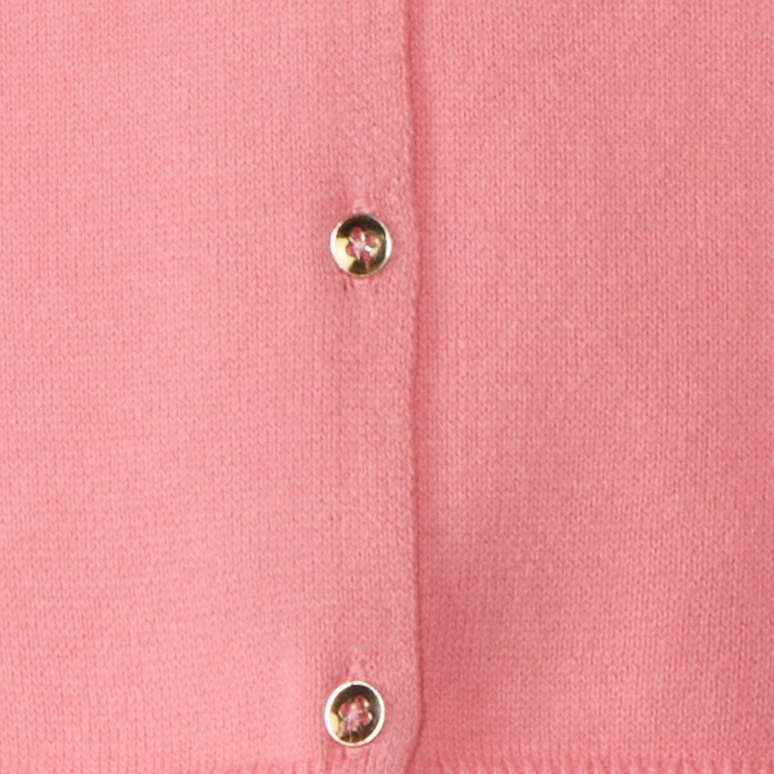 Gilet en tricot uni festonné pour fille 