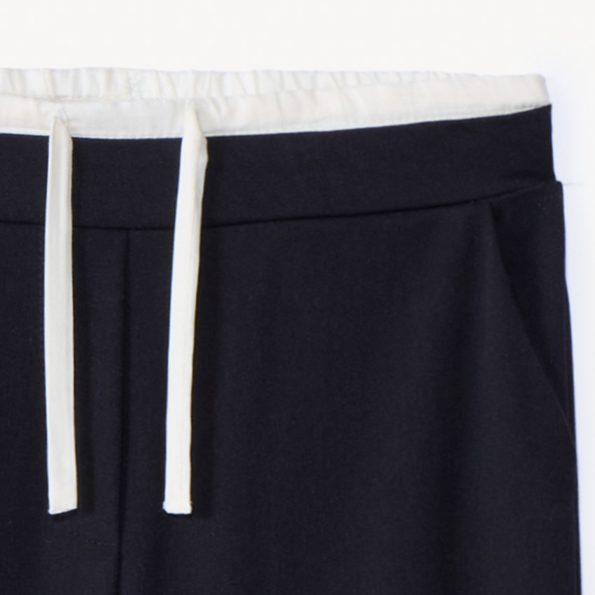 Pantalon uni effet 2 en 1 en flanelle pour fille  