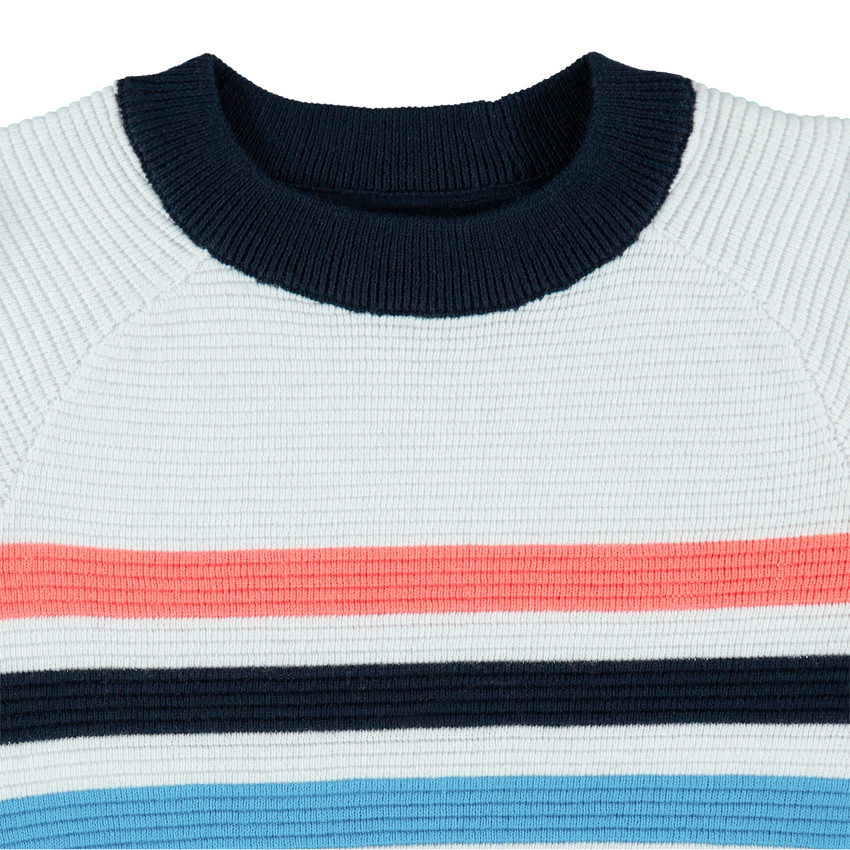 Pull en tricot style ottoman à rayures contrastées 