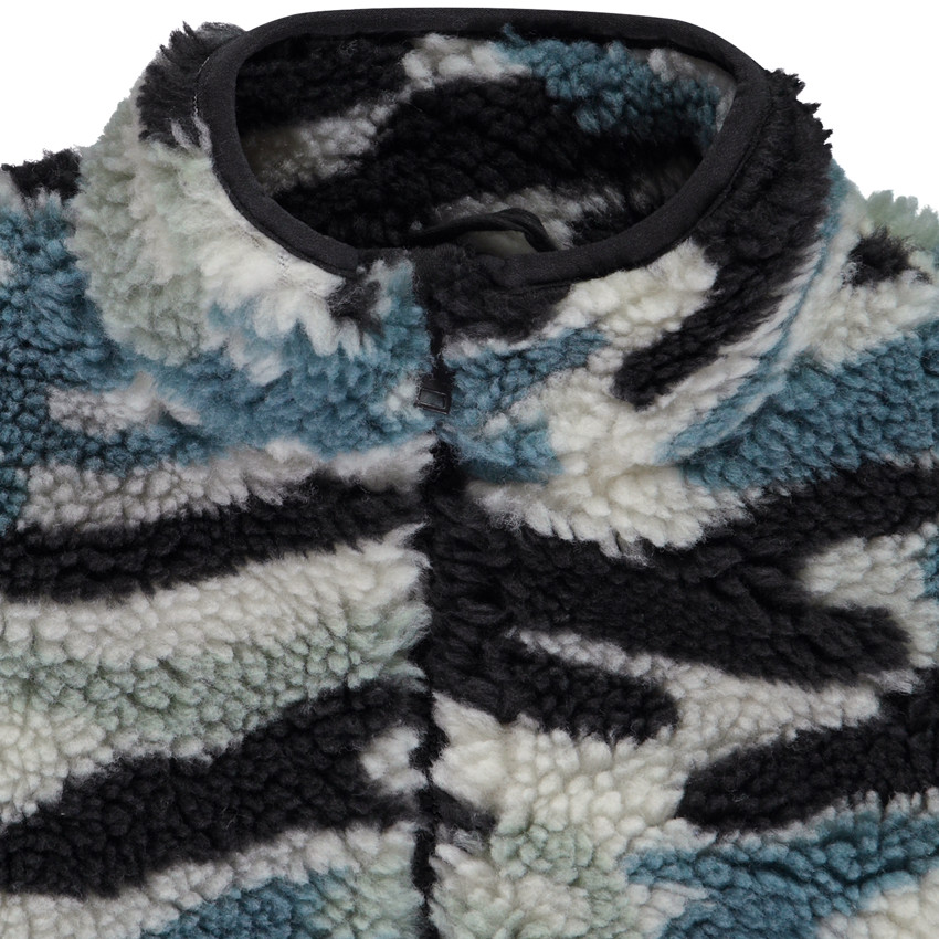 Veste en sherpa imprimé camouflage pour garçon 