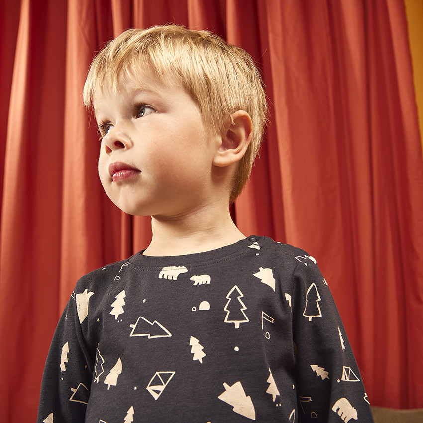 Ensemble 2 pièces imprimé forêt pour bébé garçon 