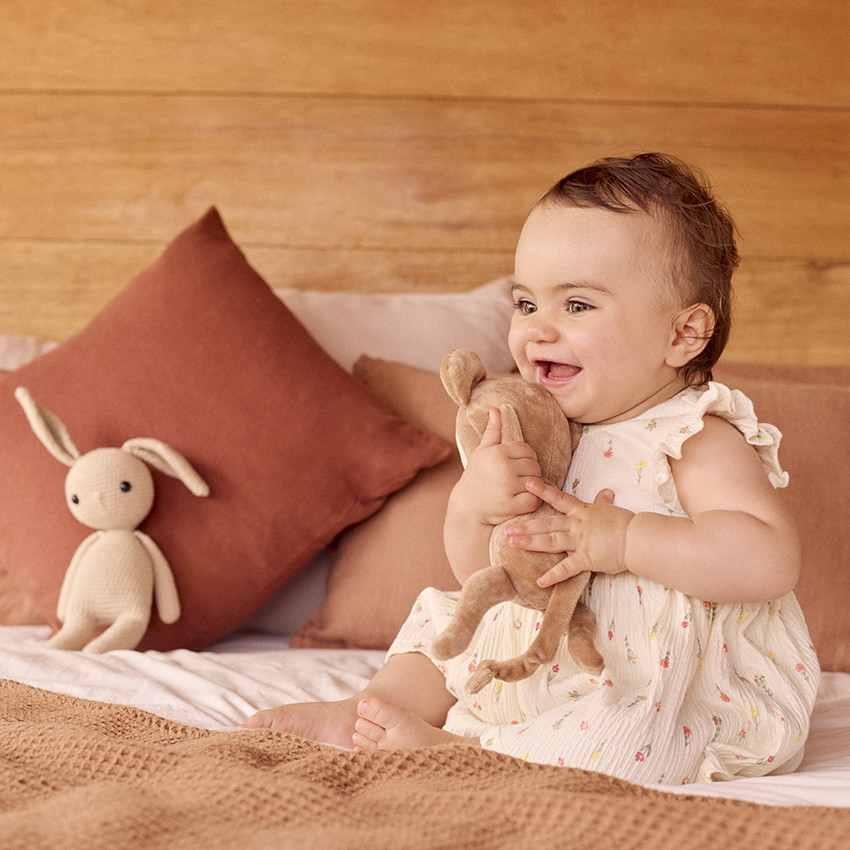 Robe body en jersey froissé imprimé pour bébé fille 