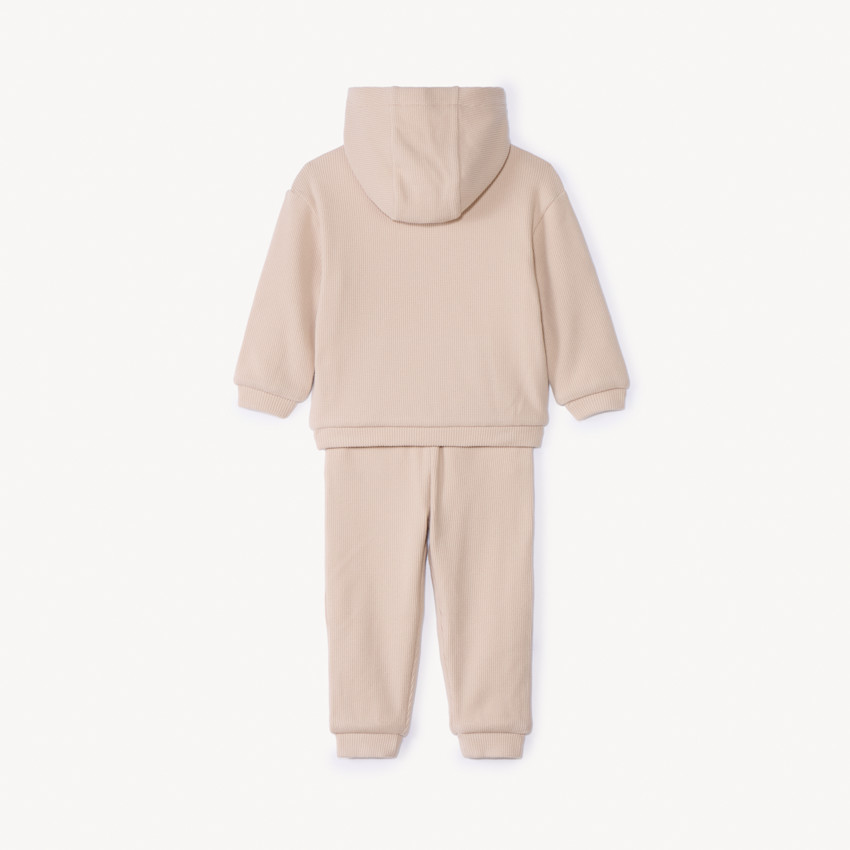 Ensemble jogging velours en nid d'abeille pour bébé fille 