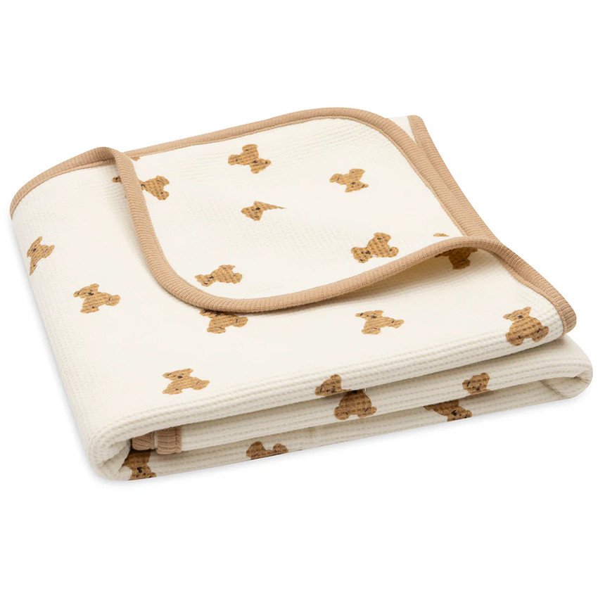 Couverture berceau 75x100cm Gaufré Mini Teddy Bear 
