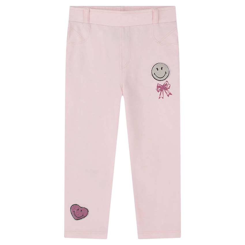 Jegging mi-mollet avec badge Smiley 