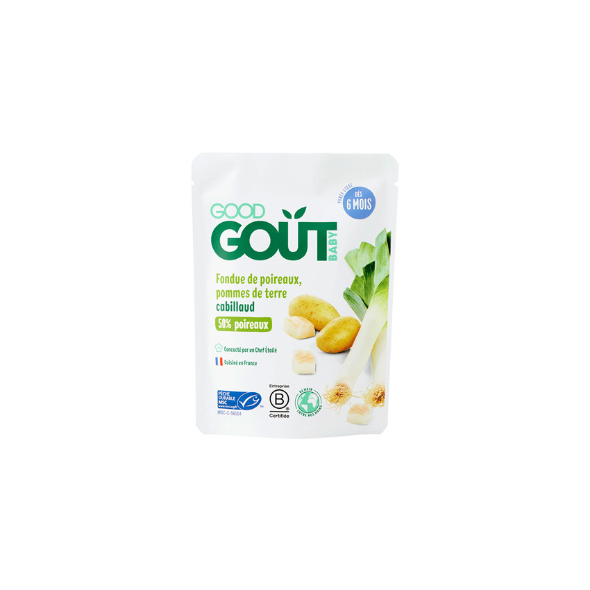 Fondue de poireaux, pommes de terre et cabillaud - 190g 