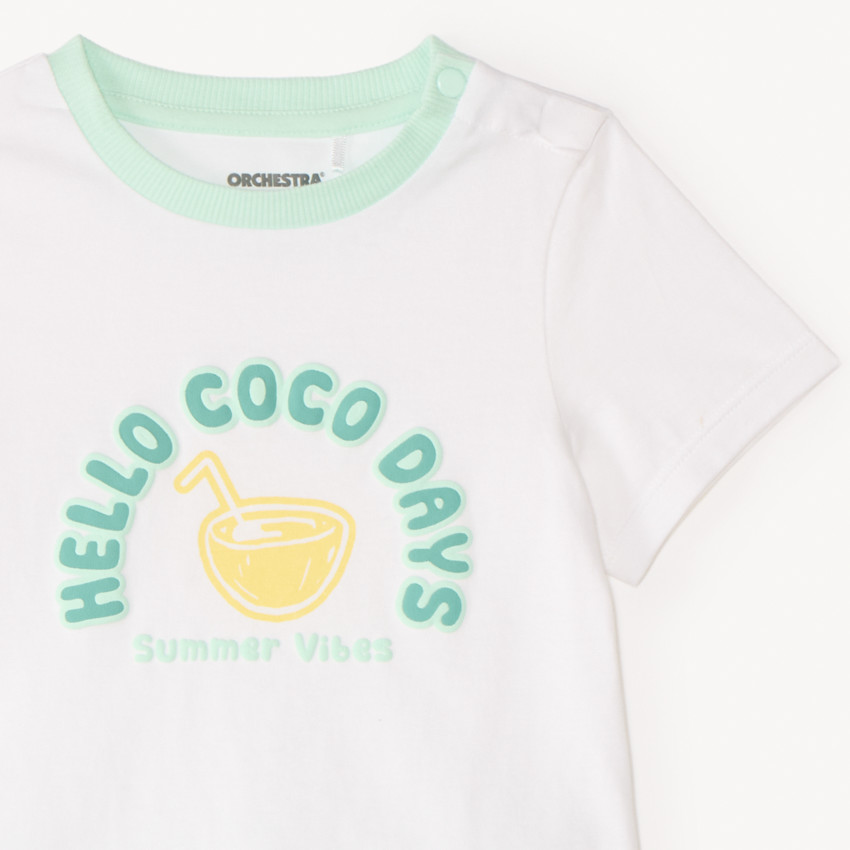 Ensemble court 2 pièces t-shirt + short fantaisie pour bébé garçon  