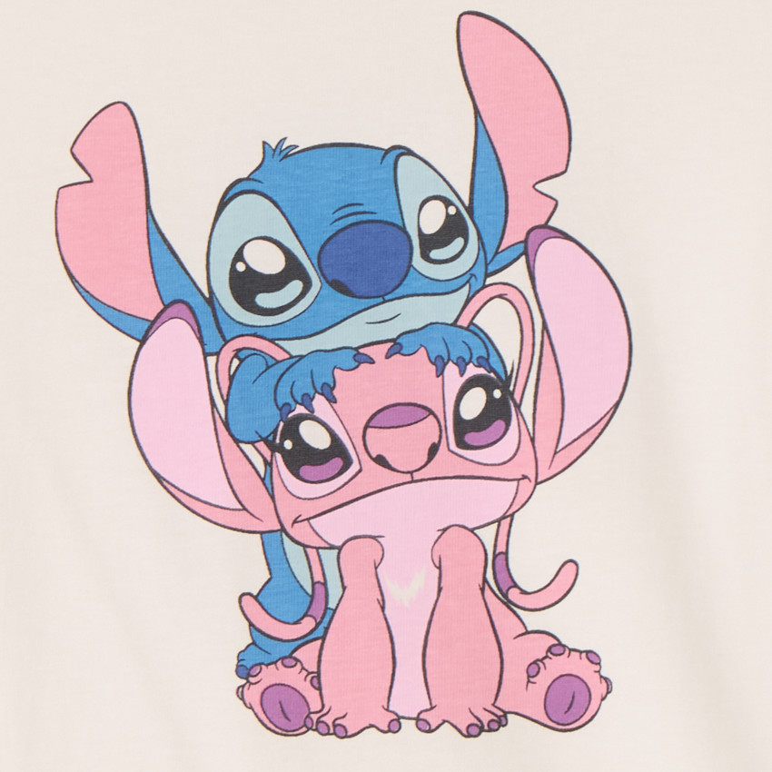 T-shirt manches courtes Stitch & Angel Disney fille 