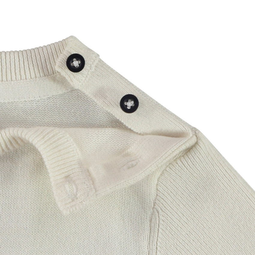 Pull fantaisie en tricot avec dinosaure brodé pour bébé garçon  