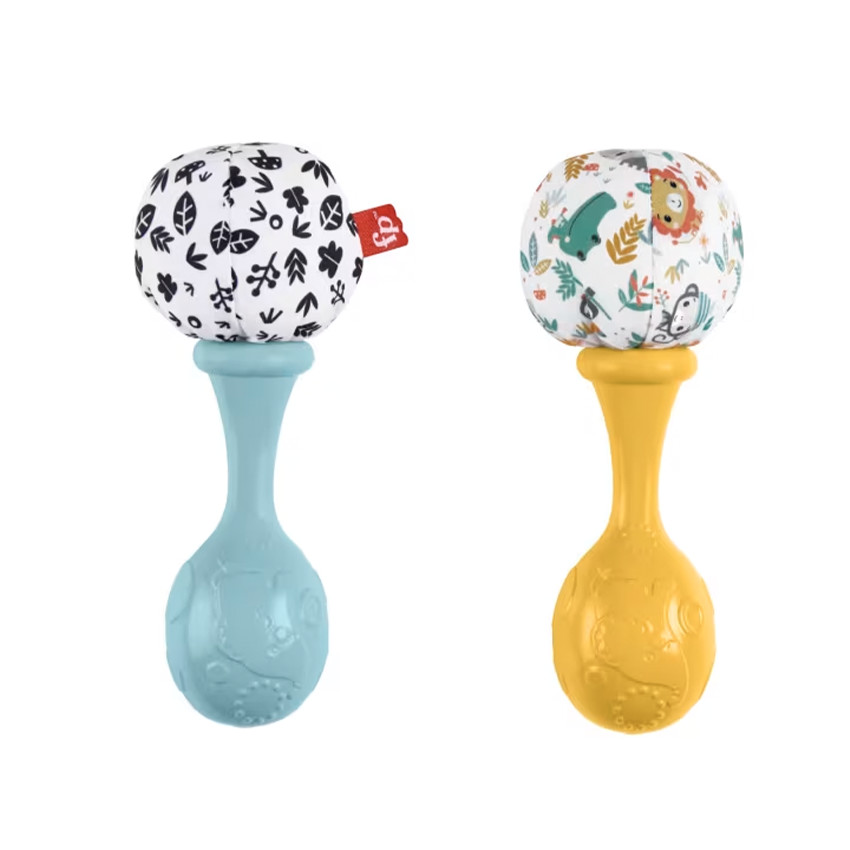Mes premières maracas avec hochet - Bleu (Fisher Price) - Image 1