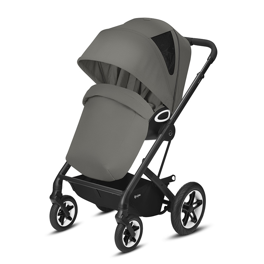 Poussette Talos S Lux - Châssis Black - Siège Soho Grey 