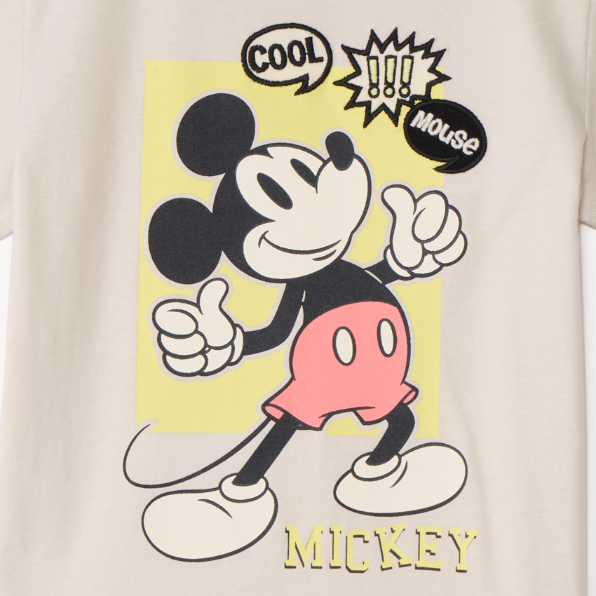 T-shirt manches courtes print Mickey Disney pour garçon 