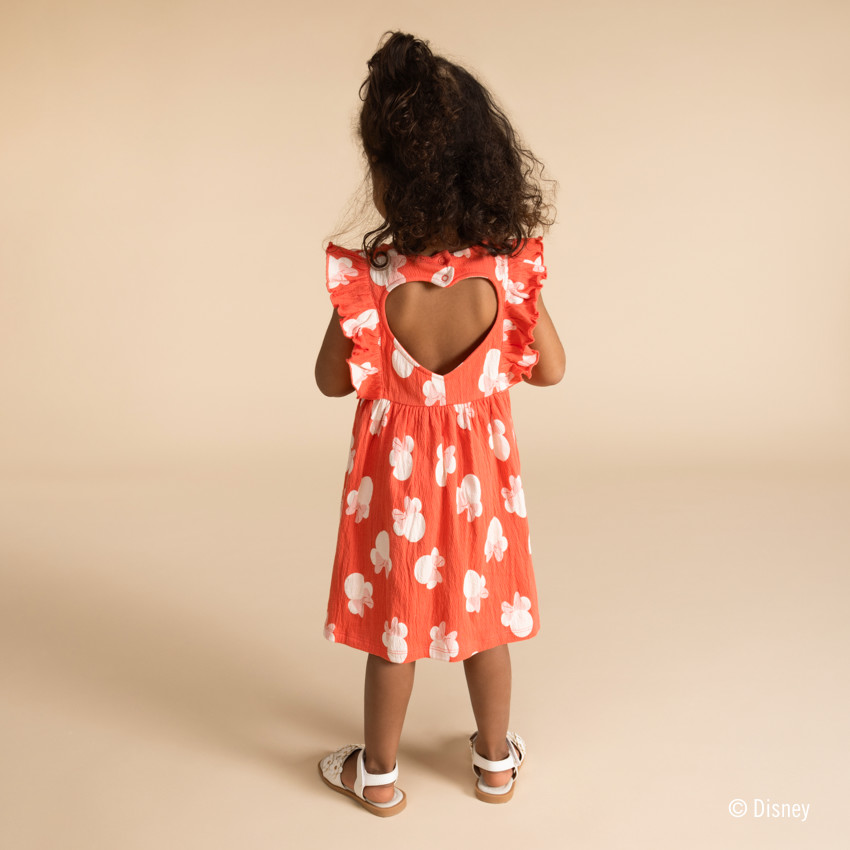 Robe manches courtes imprimé Minnie Disney pour bébé fille  