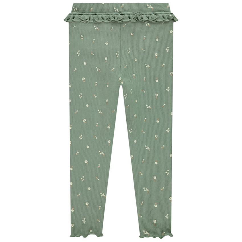 Caleçon long côtelé imprimé fantaisie pour bébé fille 