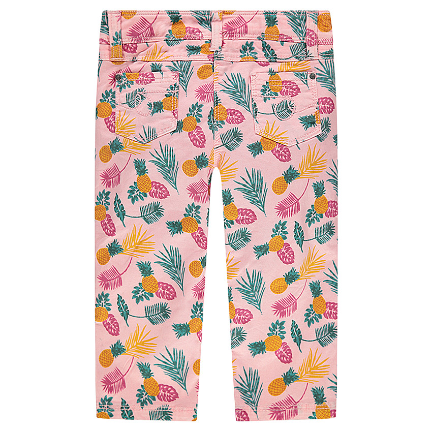 Pantacourt en satin de coton imprimé all-over 