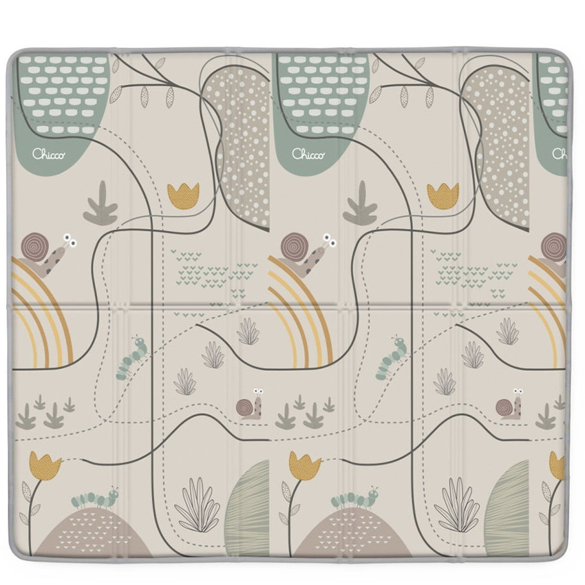 Tapis d'éveil XXL 200x180 pliable réversible Nature 