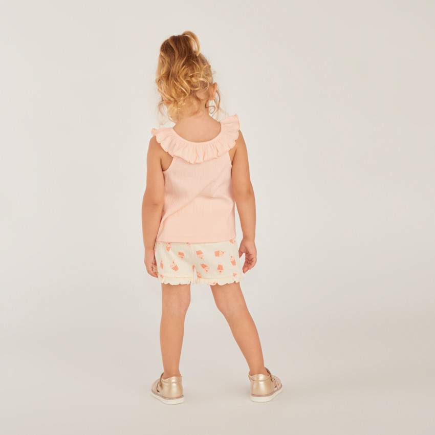 Ensemble court 2 pièces débardeur + short pour bébé fille  
