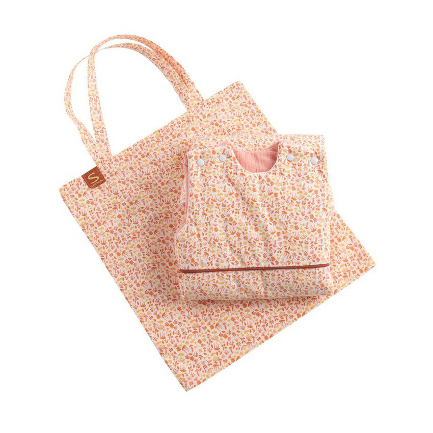 Gigoteuse sans manches ouatinée Esmée 0-6M - Motif Floral 