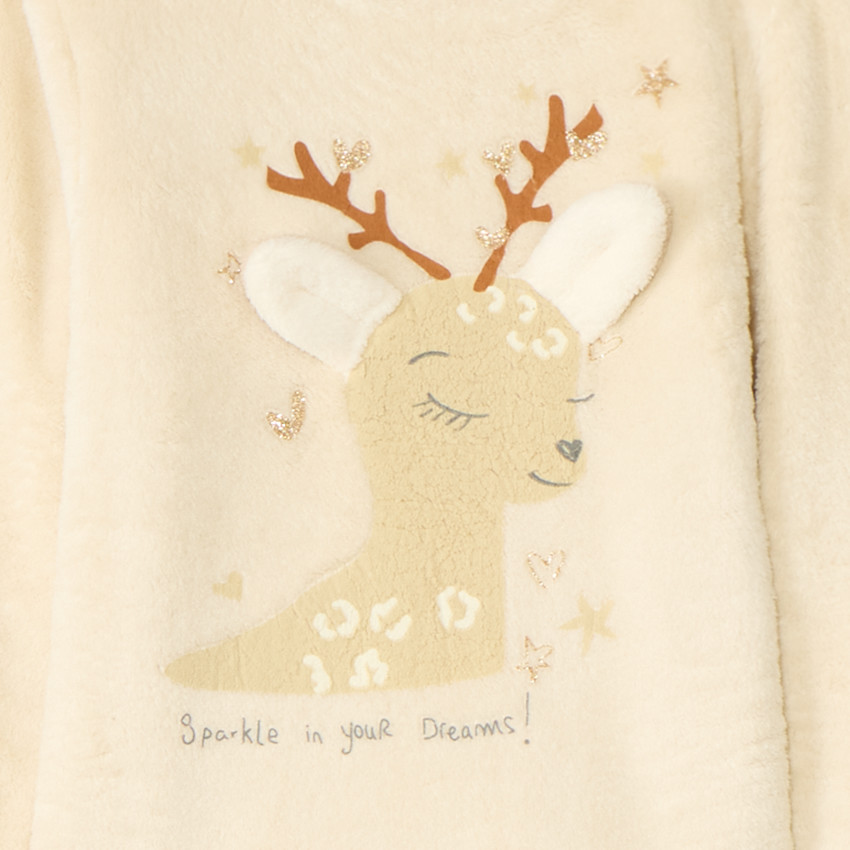 Set pyjama 3 pièces renne fantaisie avec cache-œil pour fille   