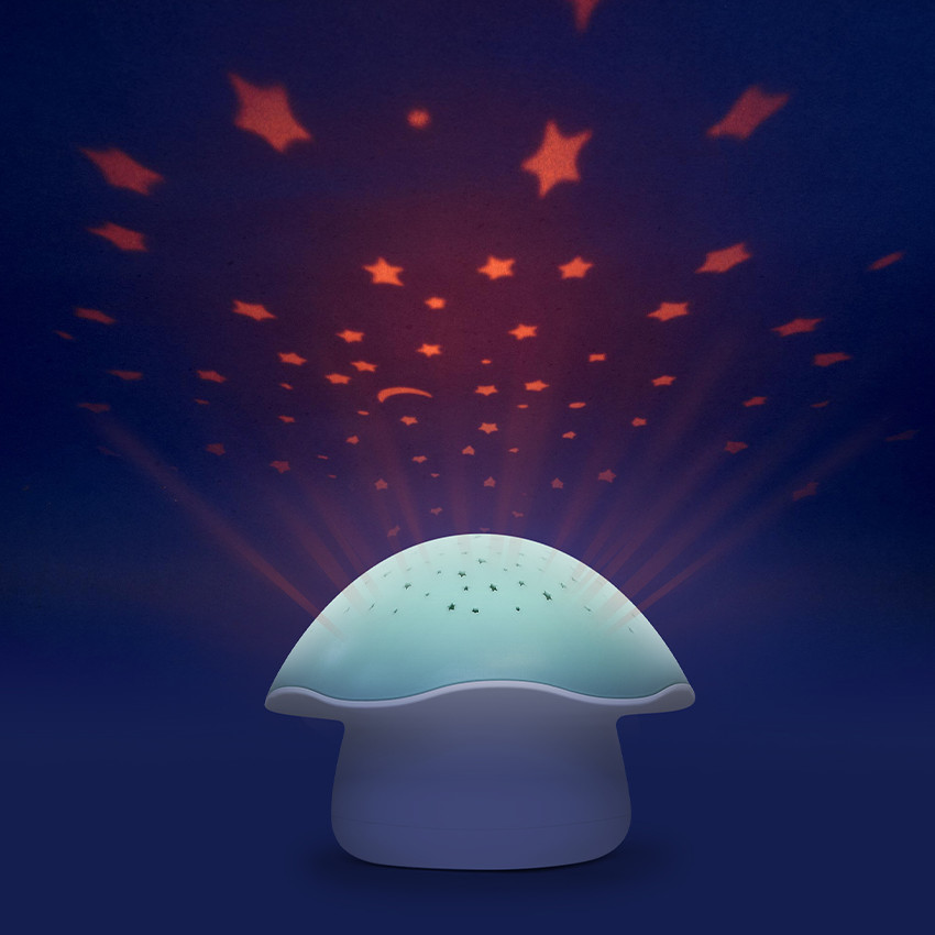 Veilleuse Projecteur d'étoiles Champignon - Bleu 