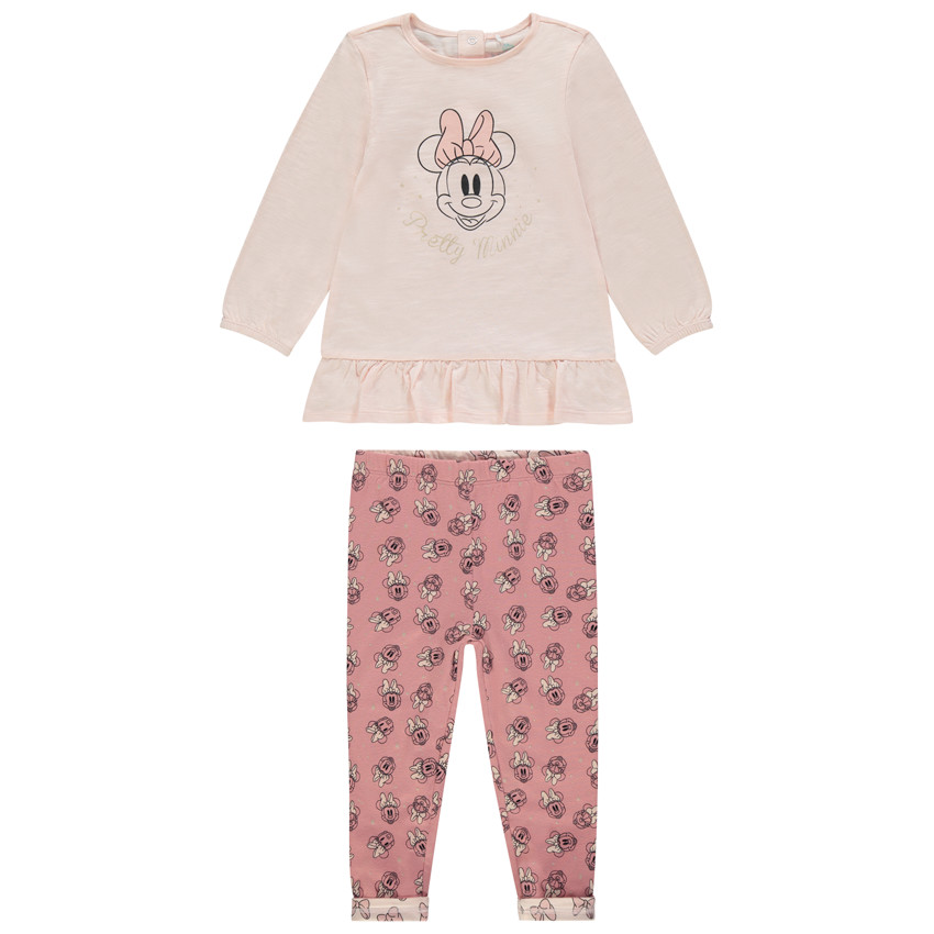 Ensemble avec tunique print Minnie Disney et legging imprimé all-over