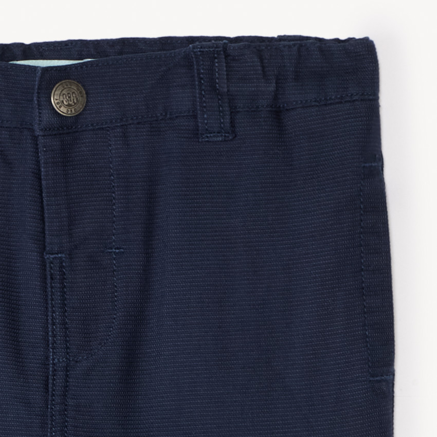 Pantalon en toile armurée unie pour bébé garçon 
