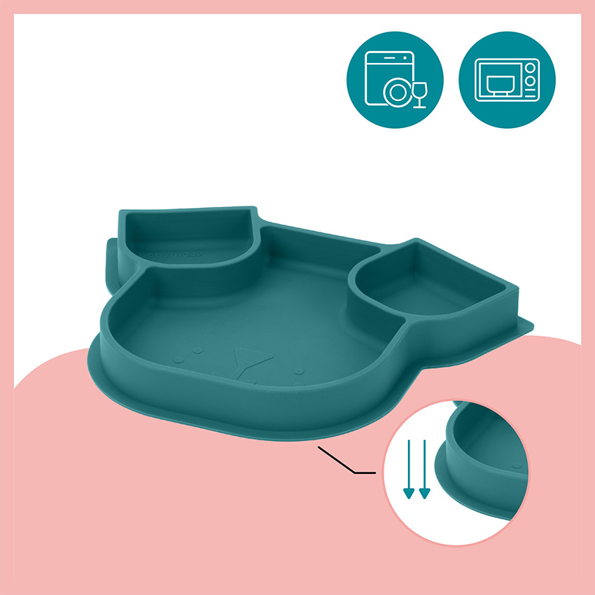 Assiette compartimentée en silicone ISY PLATE - Chien 