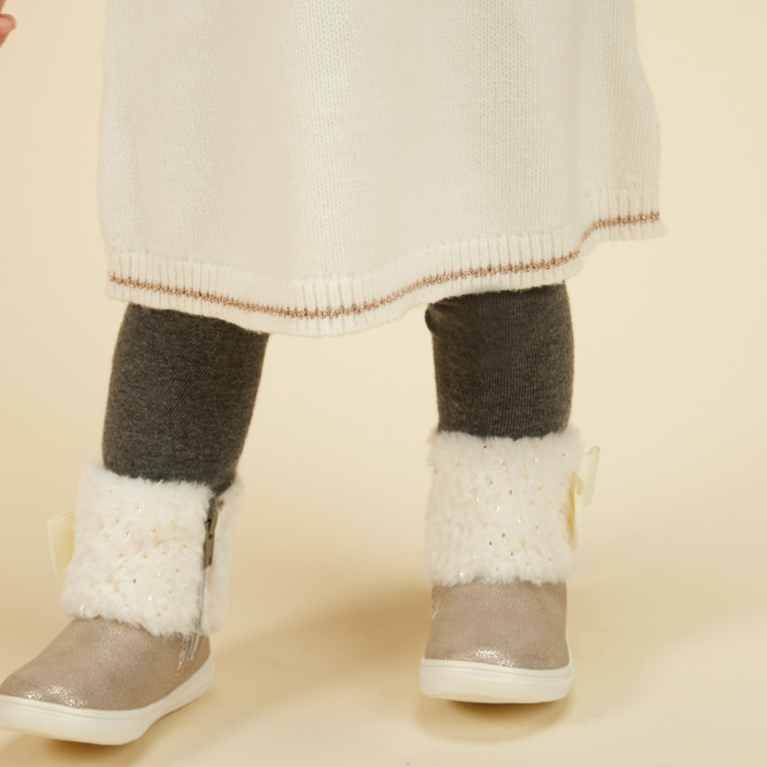 Robe manches longues en tricot fantaisie pour bébé fille 