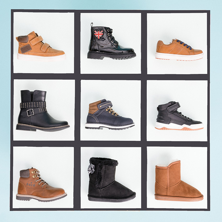 1/2 bottes effet cuir à lanières et clous fantaisie 