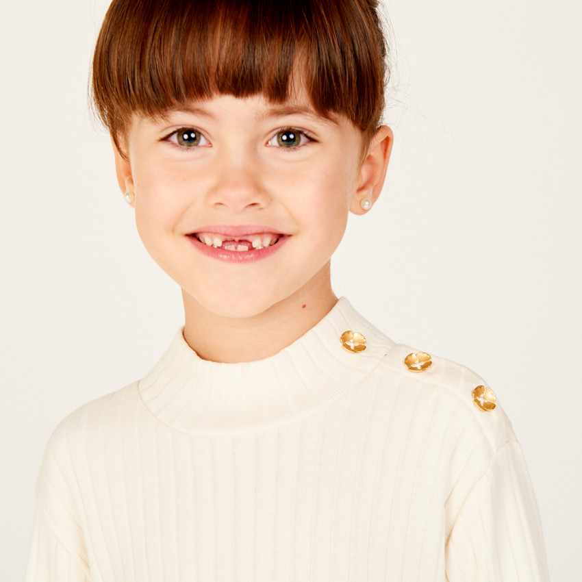 Robe manches longues effet 2 en 1 fleurie pour fille 