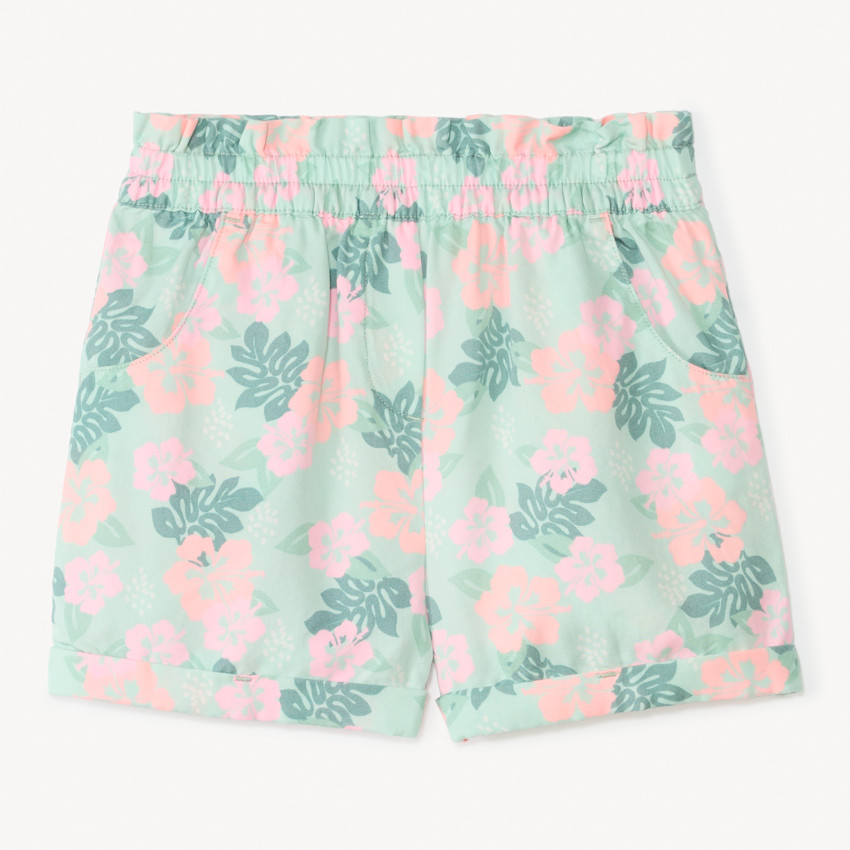 Short en tissu imprimé fantaisie pour fille 